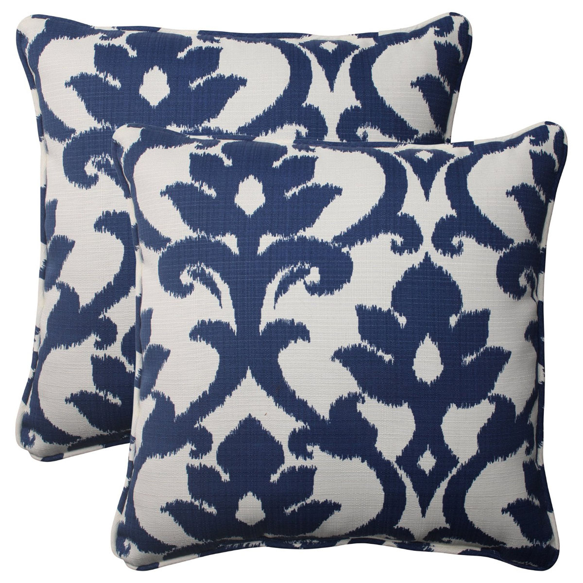 Blue throw pillows