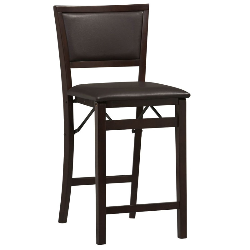 Folding Bar Stool With Pad Back 