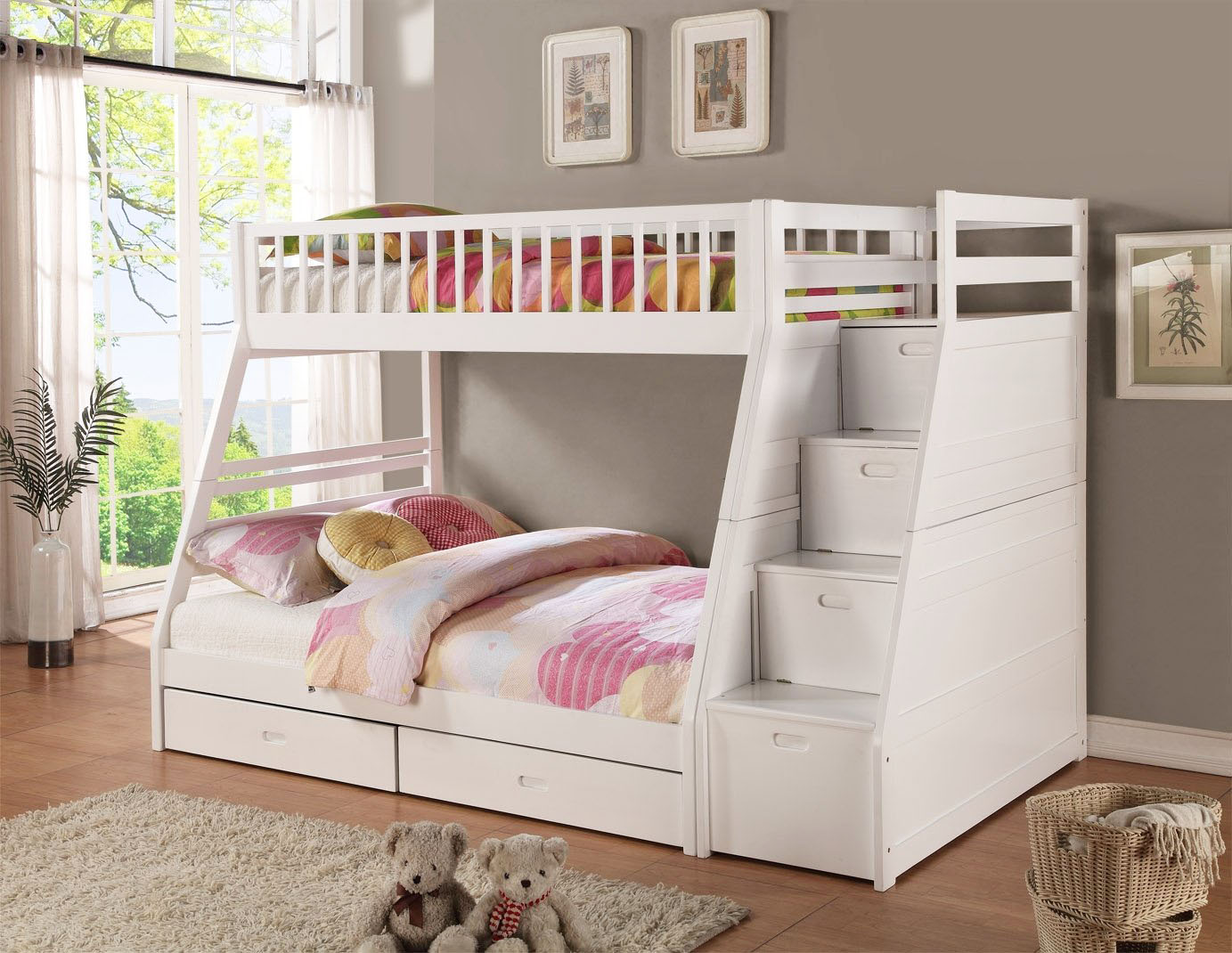 childrens bunk beds with stairs