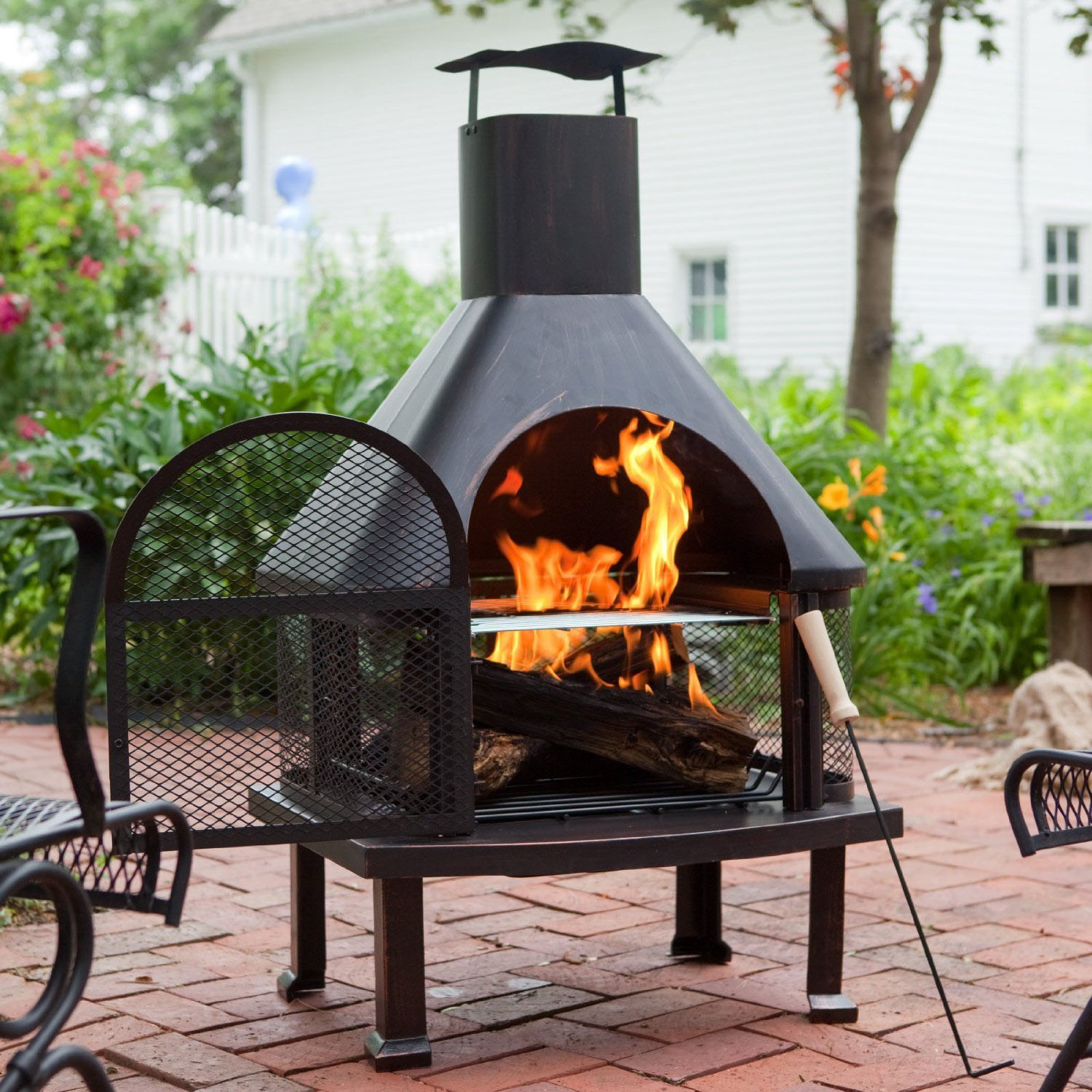 Outdoor Chiminea Fireplace